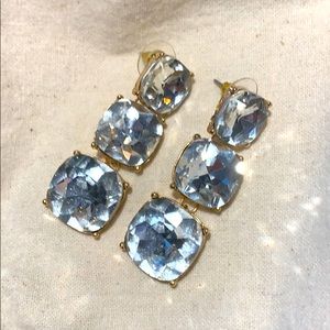 Big bling dropdown earrings.